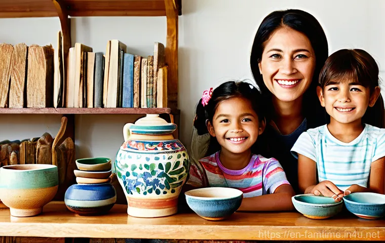 가족과 함께하는 도예 체험 - **Prompt 2: Focused Wheel Throwing**
    "A candid shot of a teenage girl (around 14-16 years old) i...